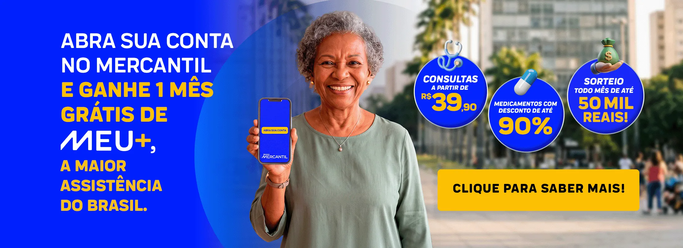 Banner da campanha institucional do Mercantil